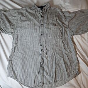 Coliseum Vintage Mens Striped Button-Down Shirt XL